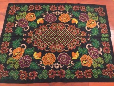 arta / traditie / rustic / design - Cuvertura , Macat , Scoarta , Patura taraneasca realizata manual la razboiul de tesut !