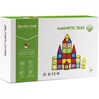 Set de constructie magnetic 3D - 120 piese foto