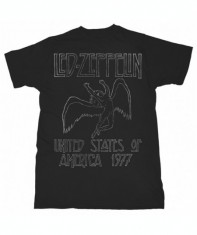 Tricou Unisex Led Zeppelin: USA 1977 foto
