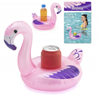 Bestway Suport de băutură cu flotor Flamingo foto
