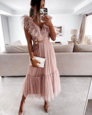 Rochie tulle Sweet Pink foto