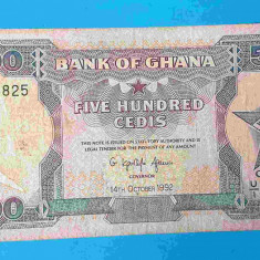 Bancnota Africa Ghana 500 Cedis 1992 - seria U 6235825