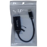 CABLU video SPACER, adaptor USB 3.1 Type-C (T) la HDMI (M), 15cm, rezolutie maxima 4K UHD (3840 x 2160) la 30 Hz, Black, &quot;SP-CM-HDMIF-01&quot; (timbru verd