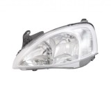 Far Opel Corsa C, 07.2000-10.2003, Stanga, tip bec H7+H7, reglare electrica, cu motoras, ECE Depo, 9196231, 9196238