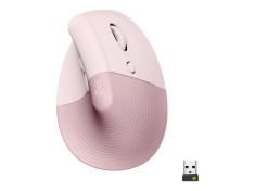 LOGITECH Lift Vertical Ergonomic Mouse - ROSE DARK ROSE - 2.4GHZ BT - EMEA - ON+OFFLINE,B2C 910-006478 (timbru verde 0.18 lei)