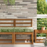 vidaXL Perna pentru canapea de exterior Design cu frunze Poliester 900707