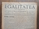 EGALITATEA, Ziar septemanal, 1899 * Director M. Schwarzfeld * Lot 37 NUMERE *** FOARTE RARE !