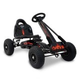 Cumpara ieftin Kart cu pedale pentru copii, greutate maxima 25 kg, 5 km/h, 97 x 61.5 cm, negru/rosu, RESIGILAT