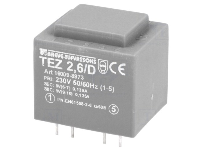 Transformator &Icirc;ncapsulat 2,5VA 230V 9V