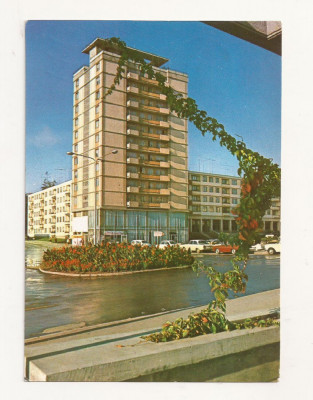 RF7 -Carte Postala- Suceava, Blocul turn, circulata 1968 foto