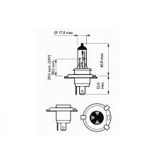 BEC FAR H4 12V 60/55W P43T BASIC SCT