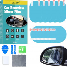 Set 12 folii de protectie pentru oglinzi retrovizoare auto Tuknon