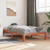 VidaXL Cadru pat fără saltea, maro ceruit, 75x190 cm, lemn masiv pin