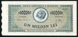 q608 ROMANIA 1000000 lei 16 APRILIE 1947 APROAPE NECIRCULATA aUNC DOAR URME DE MANIPULARE DAR SI UN DEFECT DE HARTIE
