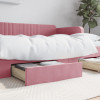 Sertare de pat 2 buc, roz, lemn prelucrat și catifea, vidaXL
