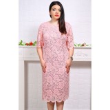 Rochie de Dantela Sorina Roze - 44Marimea