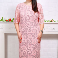 Rochie de Dantela Sorina Roze - 44Marimea