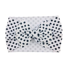 Bentita lata cu funda si imprimeu - Model 18 (Marime Disponibila: 6-12 luni