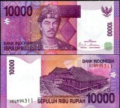 !!! INDONEZIA - 10.000 RUPII 2009 - P 143 e - UNC