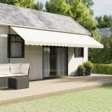 vidaXL P&acirc;nză de rezervă fald copertină, crem 6 m dungi 367755