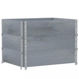 Cumpara ieftin Jardiniera de gradina, gri, 80x60 cm, lemn masiv pin