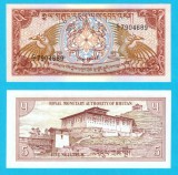 Bhutan (p#14) 5 Ngultrum 1985 UNC 'Rinpung'; (ROG CITITI DETALIILE!)
