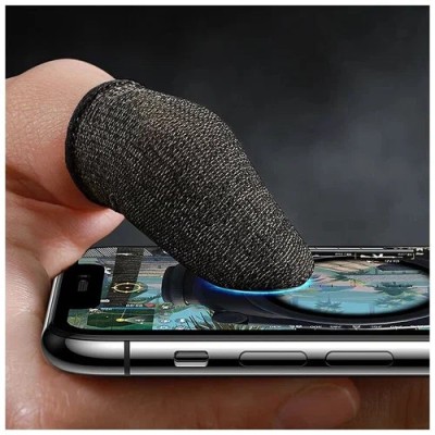 Set 2 Manusi Gaming, Borofone, Nylon Fibră Supraconductoare pentru Deget - Negru foto