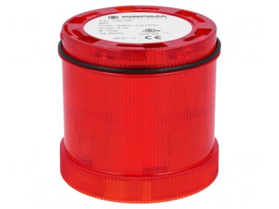 Semnalizator Luminos Roșu BA15D 12-240V foto
