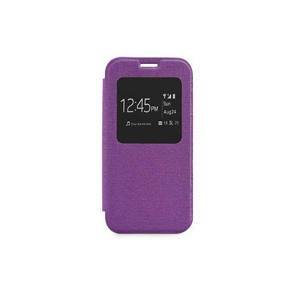 Husa Flip Carte S-View Etui Sam Galaxy J1 J100 Mov