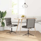 VidaXL Scaune de bucătărie, 2 buc., gri, piele ecologică 3315407