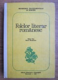 Folclor literar romanesc Mihai Pop, Pavel Ruxandoiu 1991