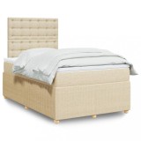 Cumpara ieftin Gossi pat continental cu saltea, crem, 120x190 cm, textil