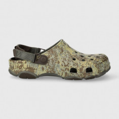 Crocs papuci ALL TERAIN MOSS CLOG barbati, culoarea verde, 209206