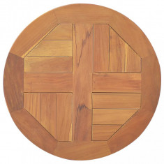 vidaXL Blat de masă, 40 cm, lemn masiv de tec, rotund, 2,5 cm