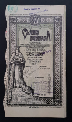 Actiune 1929 Cladirea romaneasca / titlu / actiuni foto