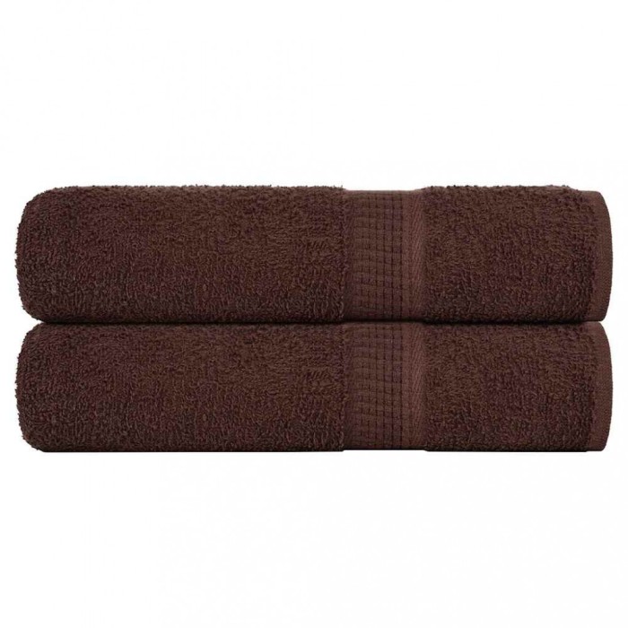 vidaXL Prosoape de duș 2 buc maro 70x140 cm 360 g/m&sup2; 100% bumbac