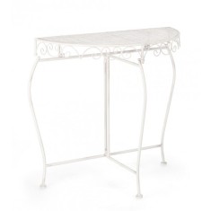 Consola otel alb patinat Emily 75x36x75 cm