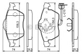 Set placute frana,frana disc AUDI A6 (4F2, C6) (2004 - 2011) BOSCH 0 986 494 050