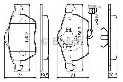 Set placute frana,frana disc AUDI A4 Avant (8ED, B7) (2004 - 2008) BOSCH 0 986 494 050 foto