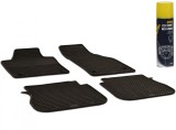 Set Covorase Auto Cauciuc Umbrella Pentru Volkswagen Caddy (2003-2015) (2015-2019) Sistem Fixare Oval + Spray Curatitor Bord Antistatic Cu Spuma Activ