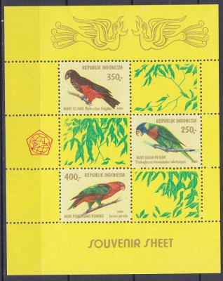 DB1 Fauna Indonezia 1980 MS MNH foto