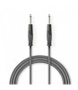 Cablu audio Jack Mono 6.35 mm tata - Jack Mono 6.3 mm tata 1.5m Nedis