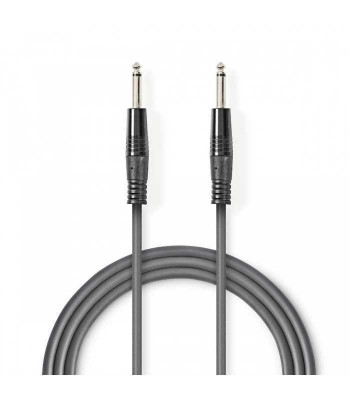 Cablu audio Jack Mono 6.35 mm tata - Jack Mono 6.3 mm tata 1.5m Nedis foto
