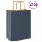 vidaXL Saci de h&acirc;rtie 250 buc cu m&acirc;nere Albastru 21x11x28 cm