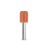 Valec s Činn&yacute;m čelom pr -13mm stopka 6mm , Granulatie Saburr FOARTE ASPRA - PORTOCALIE