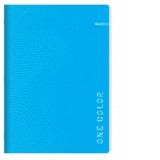 Caiet A5 capsat, 52 file dictando, 70g/mp, coperta carton, albastru deschis