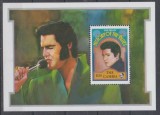GAMBIA 1992 MUZICA ELVIS PRESLEY, Nestampilat