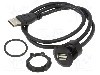Conector {{Tip conector}}, versiune USB 2.0, {{Orientare spa&amp;#355;iala}}, ONPOW - USB-19-BK