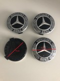 Capace Janta Mercedes Negre 75mm/70mm - Set 4 Bucati