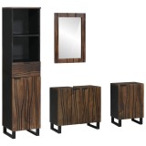 VidaXL Set de mobilier pentru baie 4 pcs Alb 38 x 33 x 160 cm